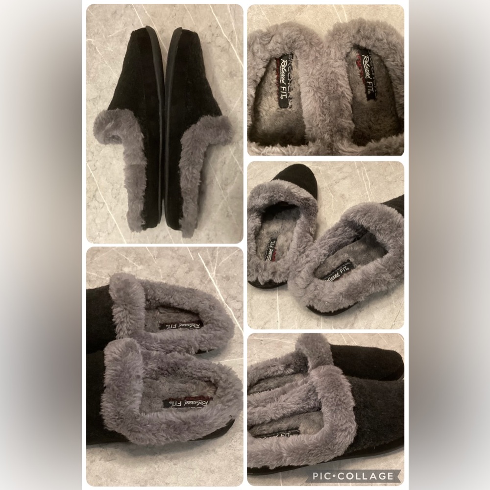 Women's Skechers Scuff Slippers Size 7
Relaxed fit Memory foam black/gray